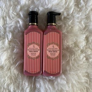 New BBW Peach Prosecco Maccaron Gentle Gel Hand Soaps